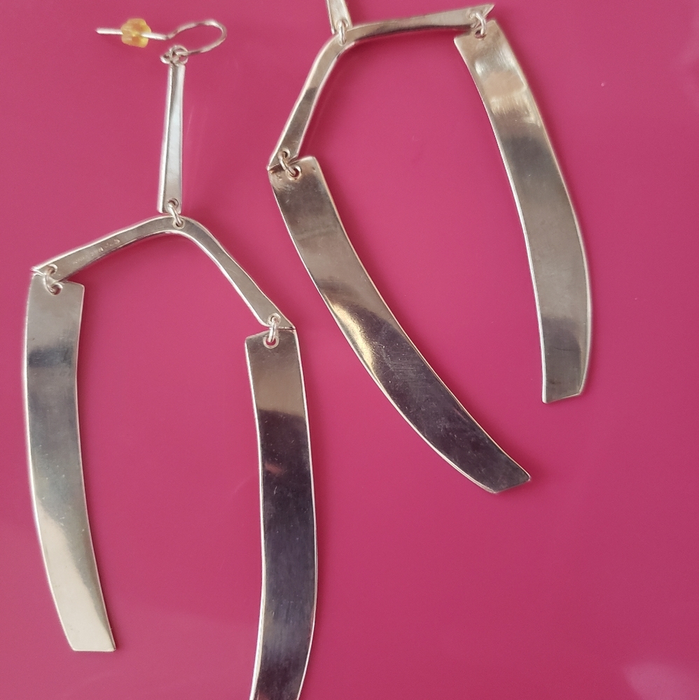 Long sterling silver earings